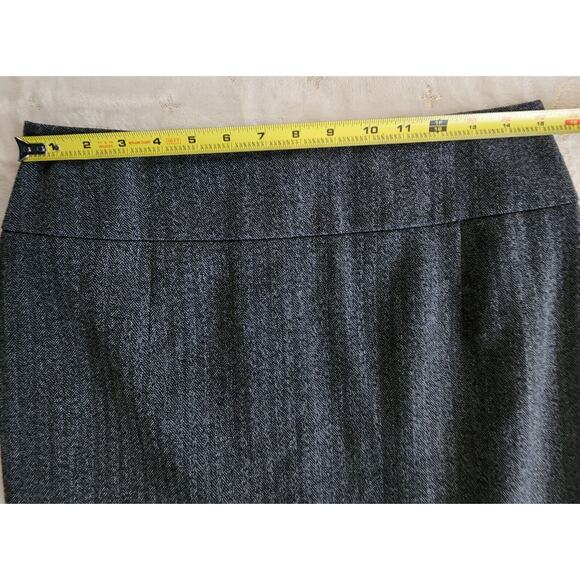 Mossimo Pencil Skirt Womens Size 8 Gray Herringbone Lined Stretch Zip Closure - Picture 6 of 8